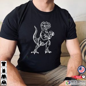 Dinosaur Weight Lifting Dumbbells Men T Shirt Boyfriend Gift Fitness Tee 3