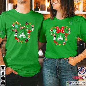 Disney Mickey Mouse Head Doodle Christmas Shirt Wonderland Family Holiday Xmas T Shirt 2