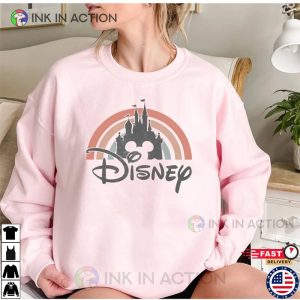 Disney Rainbow Castle Sweatshirt, Disney Vintage, Disney Family Sweatshirt