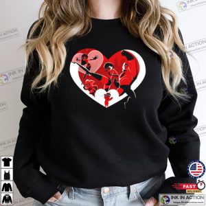 Disney and Pixars The Incredibles Family Valentines Day Sweatshirt 1