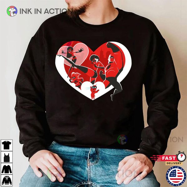 Disney and Pixar’s The Incredibles Family, Valentine’s Day Sweatshirt