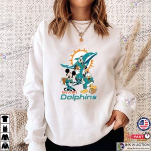 Disney x Miami Dolphins Sweatshirt Miami Football Shirt Disney Football Shirt Miami Football Fans 3
