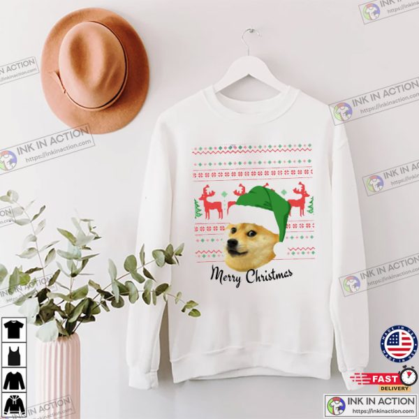 Doge Dog Meme Merry Christmas Shirt