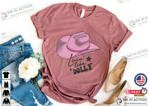 Dolly Parton Living Like Dolly Autumn Cowgirl Tee