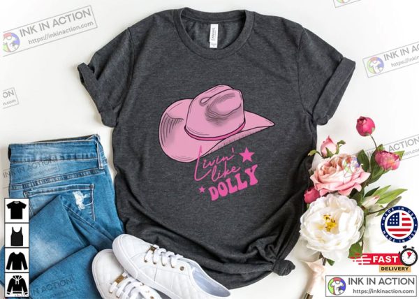 Dolly Parton Living Like Dolly Autumn Cowgirl Tee