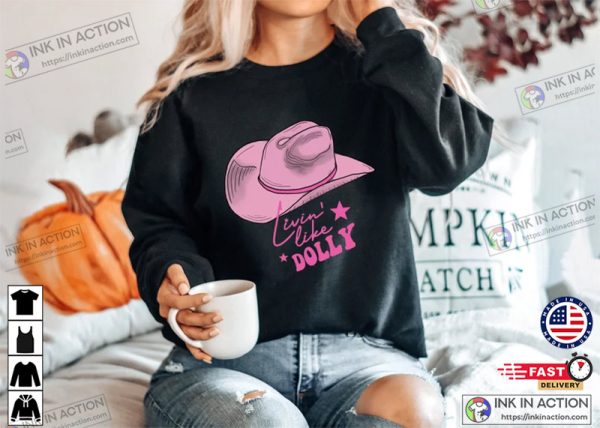 Dolly Parton Living Like Dolly Autumn Cowgirl Tee