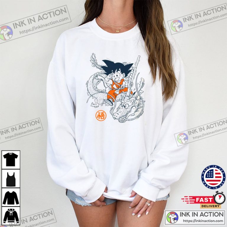 Goku Dragon Ball Summer Theme Long Sleeve Button Shirt with Tropical Floral Shirt Sunglasses Shenron and Ocean Wave Background TS04 main image 0