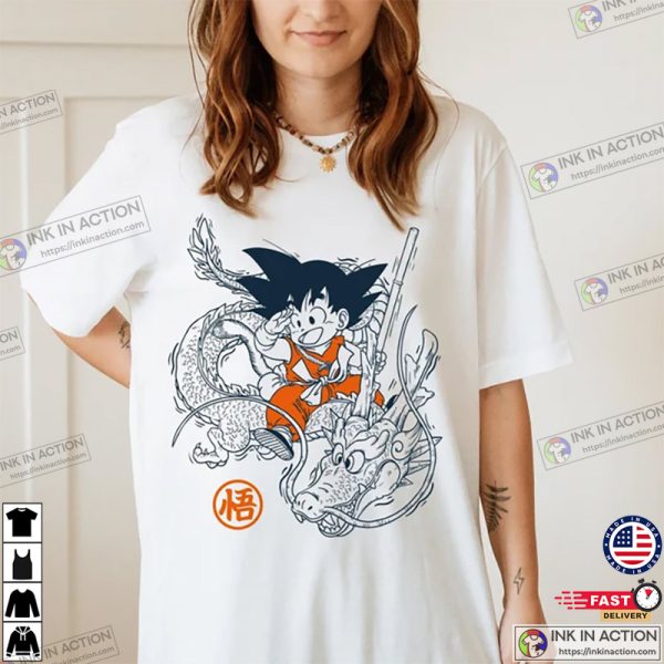 Dragon Ball Z Son Goku Kid X Shenron DBZ Shirt
