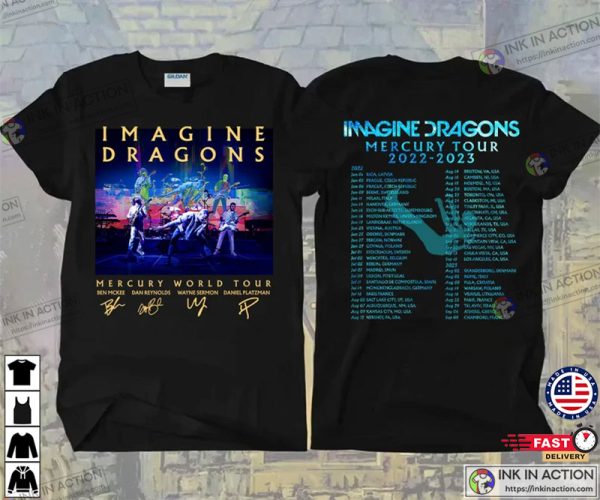 Dragons Mercury Tour 2023 Imagine Dragons Tour 2023 T-Shirt