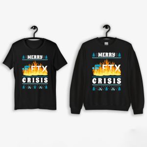 FTX Crisis Ugly Christmas Sweater, Crypto Trader Gifts, Merry Crisis T-shirt, Funny Cryptocurrency Xmas