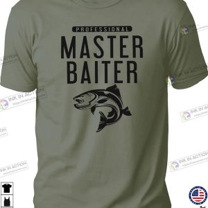 Fishing Gifts for Men Master Baiter Shirt for Man Bass Fishing Tshirt Fishy Tee Tshirt 3