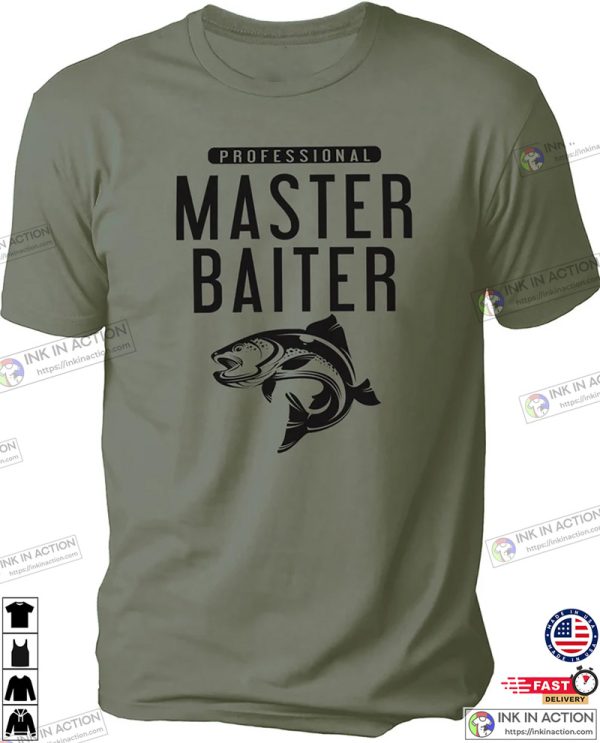 Fishing Gifts for Men, Master Baiter Shirt, Bass Fishing T-shirt, Fishy Tee