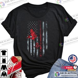 Fishing T shirt with American Flag Fly Fishing Shirt Fishing Gear Fishing Gifts Idea for American Fishers 1