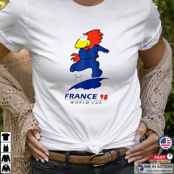 Footix France 98 World Cup Mascot Active T-Shirt