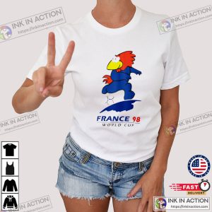 Footix France 98 World Cup Mascot Active T Shirt