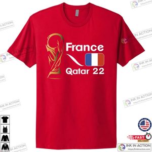 France World Cup 2022 National Football Team Logo France Soccer Shirt - Ink  In Action