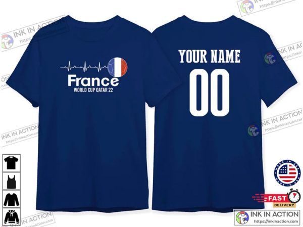 France Team Personalized Custom Name Number Shirt