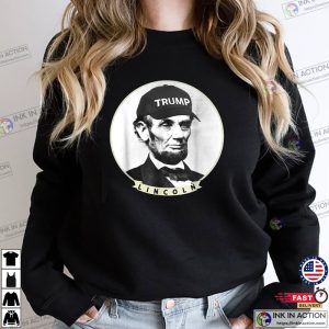 Funny Abe Merica Abraham Lincoln Wearing Trump Hat Classic T Shirt 3