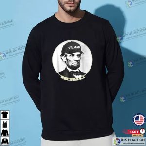 Funny Abe Merica Abraham Lincoln Wearing Trump Hat Classic T Shirt 4