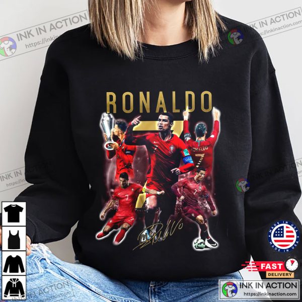 GOAT CR7 Tribute Shirt Vintage Edition Cristiano Ronaldo Portugal World Cup 2022 Shirt
