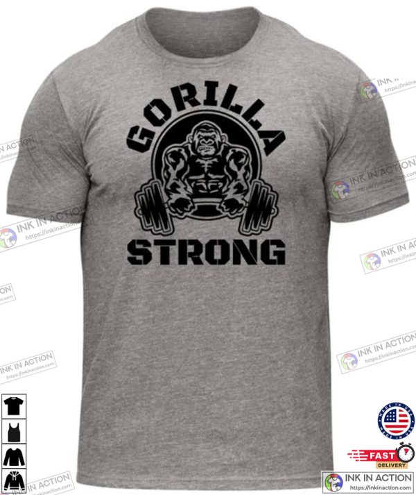 Gorilla Strong Workout Bodybuilding T-Shirt