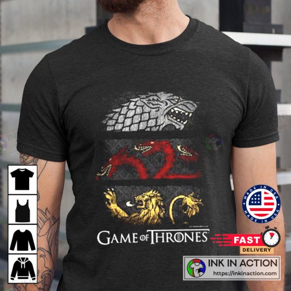 Game Of Thrones House Banners Black Shirts