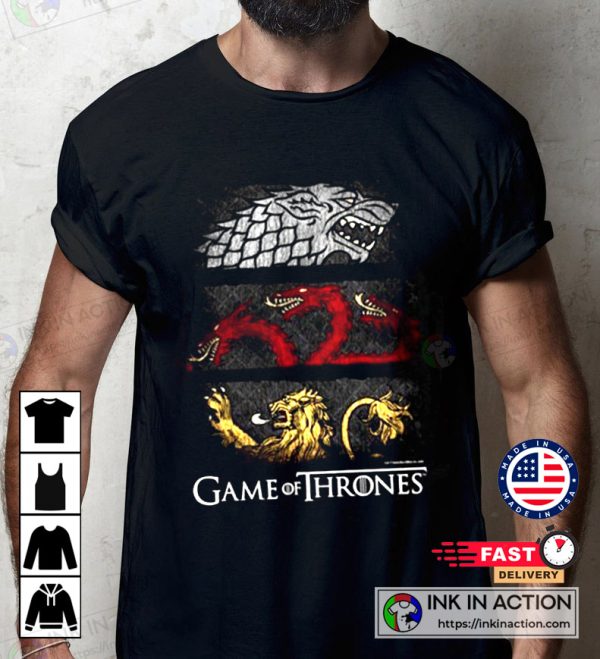 Game Of Thrones House Banners Black Shirts