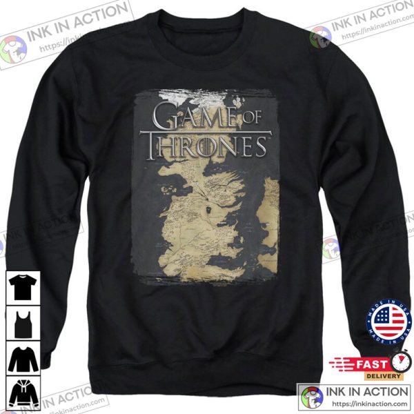 Game Of Thrones Series Map Black Shirts