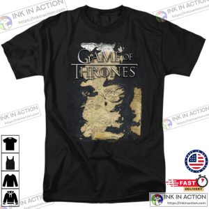 Game Of Thrones Series Map Black Shirts 4
