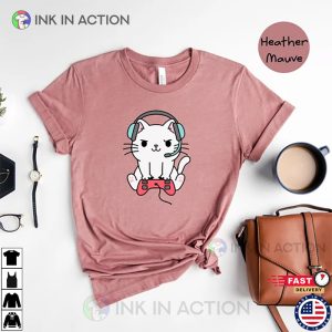 Gamer Cat Shirt Gaming Shirt Cat Shirt Video Game Shirt 1