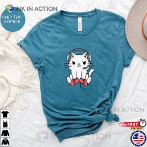 Gamer Cat Shirt Gaming Shirt Cat Shirt Video Game Shirt 2