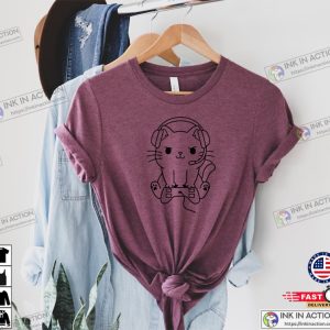 Gamer Cat Shirt, Cute Cat Tee, Vintage Graphic Shirt, Vintage clothing