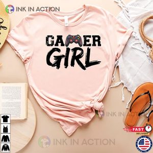 Gamer Girl Tshirt PC Gamer T shirt Joystick Design Shirt 1