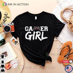 Gamer Girl Tshirt PC Gamer T shirt Joystick Design Shirt 2