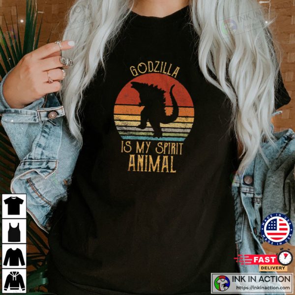 Godz Is My Spirit Animal Vintage T-shirt, Ghostzilla Shirt