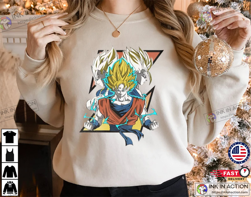 Goku Super Saiyan inspired by Dragonball Z Kids T-Shirt for Sale