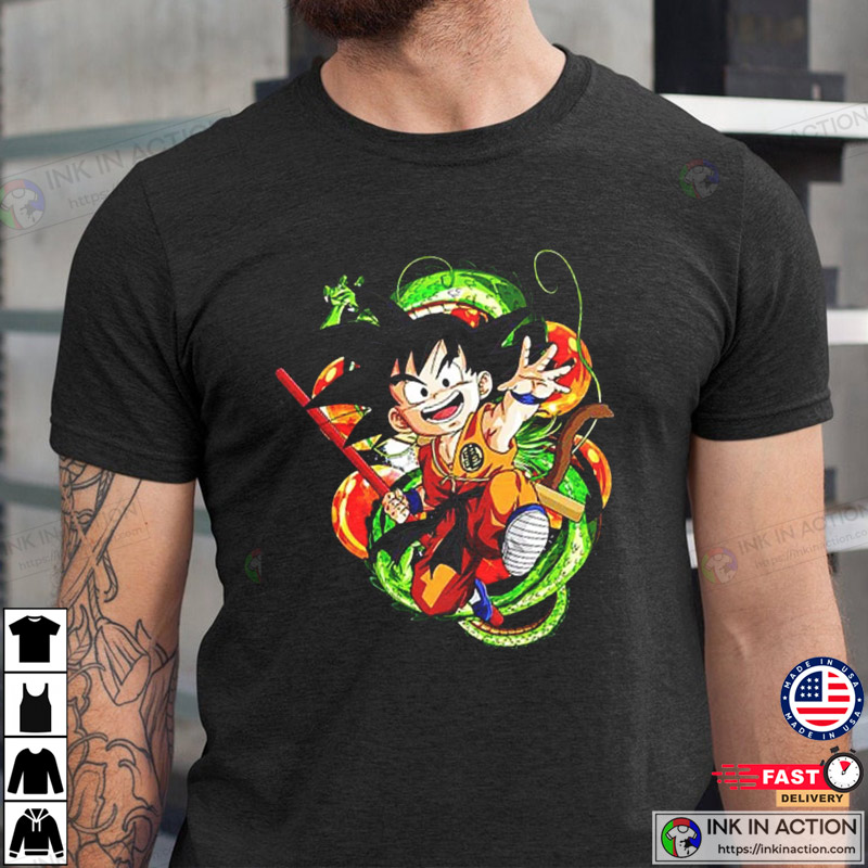 Goku Kid DBZ Shirt, Goku Super Saiyan Vintage 80s 90s Dragon Ball Z Anime ,  Manga Gift Fan Shirts - Print your thoughts. Tell your stories.