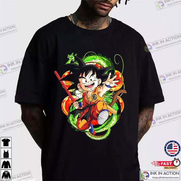 Goku Kid DBZ Shirt, Goku Super Saiyan Vintage 80s 90s Dragon Ball Z Anime , Manga Gift Fan Shirts