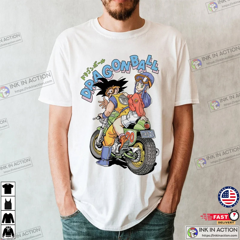 Goku And Bulma Driving A Motorbike DBZ Shirt