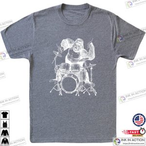 Gorilla Playing Drums Men T Shirt Gift for Him 1