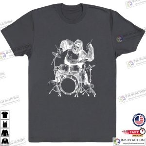 Gorilla Playing Drums Men T Shirt Gift for Him 4