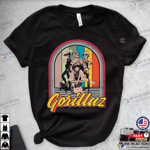 Gorillaz Rock Band Tshirt Retro Unisex Hip Hop Gorillazs Music Fans Gorillaz Concert Shirt 1