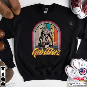 Gorillaz Rock Band Tshirt Retro Unisex Hip Hop Gorillazs Music Fans Gorillaz Concert Shirt 2