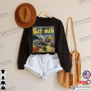 Gun Bat Super Comic Art Book Retro Vintage 90s T Shirt Batman Shirts 2 1