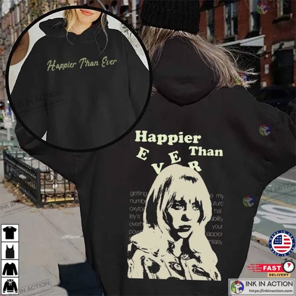 Happier Than Ever I Didn’t Change My Number Billie Vintage Music Shirt