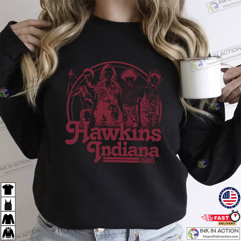 Vintage Hawkins Indiana High School Stranger Things 4 Shirt - Anynee