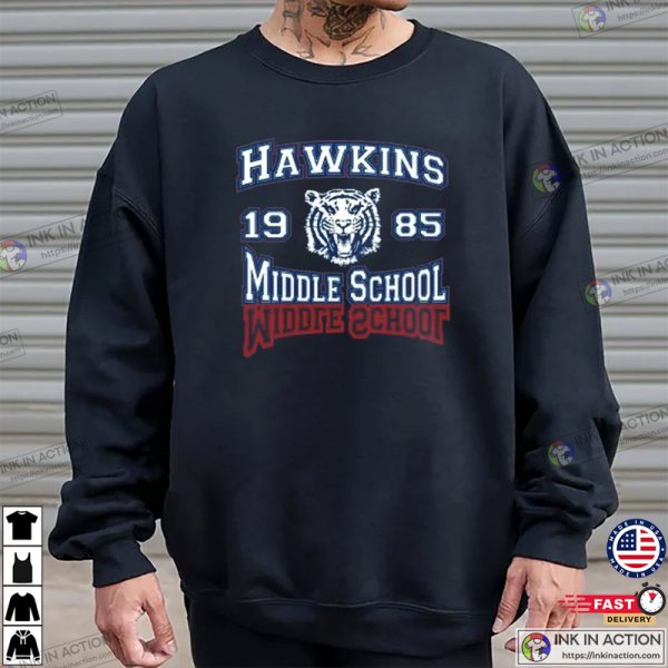 Hawkins Middle School Tigers 1985 Sweatshirt