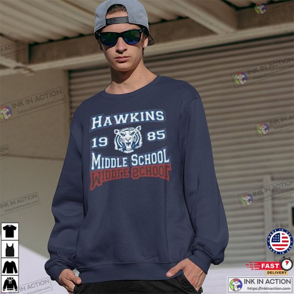 Hawkins Middle School Tigers 1985 Sweatshirt