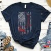 Hunting Shirt with American Flag, Bow Hunting T-shirt, American Hunter Shirt