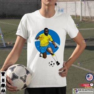 Illustration Pele Art Brazilian soccer legend Tribute T-shirt